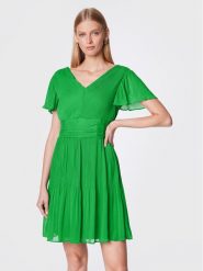 DKNY Sukienka codzienna DD2EI909 Zielony Regular Fit. Zielone sukienki damskie DKNY, bez wzorów, z syntetyku, bez ramiączek. Za 519.99 zł.