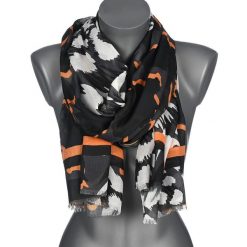 Pomarańczowa Chusta Damska Apaszka Pod Szyję Lekka Elegancka Oryginalna Modna Cx. Brązowe chusty damskie bez wzorów, z materiału. Za 34.99 zł.