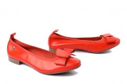 MACIEJKA P6802-18/00-0 pomarańczowy, baleriny damskie. Brązowe balerinki damskie Maciejka, bez wzorów, ze skóry. Za 178.42 zł.