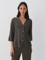 Someday Bluzka w kolorze szarym rozmiar: 38. Szare bluzki damskie someday., bez wzorów, bez kołnierzyka, bez ramiączek. Za 187.07 zł.