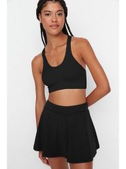 Trendyol Szorty w kolorze czarnym rozmiar: onesize. Czarne szorty damskie Trendyol, bez wzorów, z podwyższonym stanem. Za 47.82 zł.