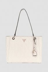 GUESS Biała damska torebka Aldina. Białe shopper bag Guess, ze skóry ekologicznej, bez dodatków. W wyprzedaży za 582.99 zł.