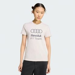 Koszulka Z Grafiką Audi Revolut F1® Team Dna. Białe bluzki damskie Adidas, bez wzorów, sportowe, bez kołnierzyka, bez ramiączek. Za 179.00 zł.