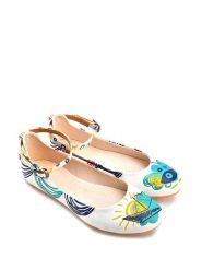 Goby Baleriny w kolorze kremowym ze wzorem rozmiar: 41. Brązowe balerinki damskie Goby, bez wzorów, z materiału. Za 165.99 zł.