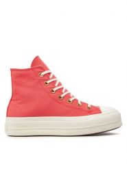 Converse Trampki Chuck Taylor All Star Lift Platform Canvas A09914C Różowy. Czerwone trampki damskie Converse, bez wzorów, z materiału, bez zapięcia. Za 279.99 zł.