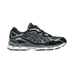 Sneakersy Asics Gel-NYC czarne z amortyzacją GEL. Czarne obuwie sportowe damskie Asics, z zamszu, bez zapięcia. Za 680.85 zł.
