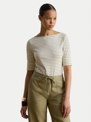 LAUREN RALPH LAUREN Bluzka Judy 200P13919002 Beżowy Regular Fit. Brązowe bluzki damskie Lauren Ralph Lauren, m, bez wzorów, z bawełny, bez kołnierzyka, bez ramiączek. Za 329.99 zł.