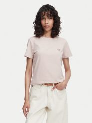 Guess T-Shirt V4YI09 J1314 Różowy jasny Regular Fit. Czerwone t-shirty damskie Guess, l, z aplikacjami, z bawełny, bez kołnierzyka. Za 154.99 zł.