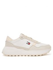 Tommy Jeans Sneakersy Modern Runner Mix EN0EN03100 Biały. Białe obuwie sportowe damskie Tommy Jeans, z jeansu, bez zapięcia. Za 409.99 zł.