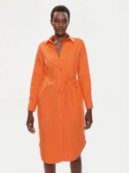 Tamaris Apparel Sukienka koszulowa Colmar TAW0497 Pomarańczowy Relaxed Fit. Brązowe sukienki damskie Tamaris Apparel, bez wzorów, z bawełny, bez ramiączek. Za 549.99 zł.