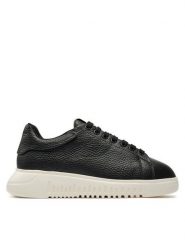 Emporio Armani Sneakersy X3X024 XF768 00002 Czarny. Czarne obuwie sportowe damskie Emporio Armani, ze skóry, bez zapięcia. Za 749.99 zł.