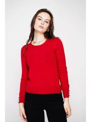 C& Jo Sweter w kolorze czerwonym rozmiar: 42. Czerwone swetry klasyczne damskie C& Jo, ze splotem, bez kołnierzyka. Za 121.99 zł.