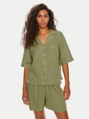 ONLY Koszula Tokyo 15314215 Khaki Regular Fit. Brązowe koszule damskie Only, xs, bez wzorów, z wiskozy, bez kołnierzyka, bez ramiączek. Za 209.99 zł.
