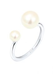 Elli Damski Classic Open z perłą hodowlana słodkowodną w srebrze 925 Sterling Silver Pierścionki 1 ct. Szare pierścionki damskie Elli, z perłą, srebrne. Za 211.64 zł.