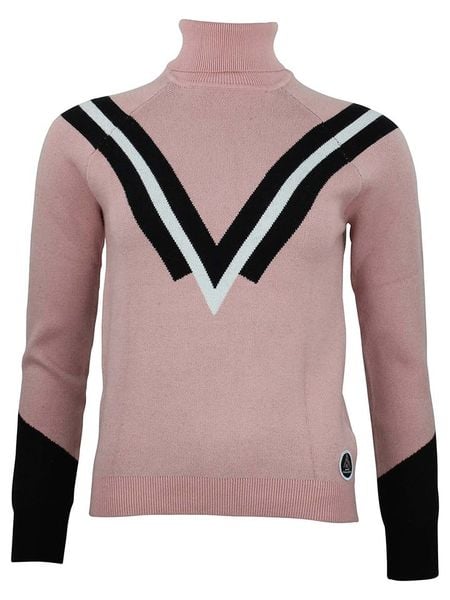 Peak Mountain Golf w kolorze jasnoróżowo-czarnym rozmiar: L. Czarne golfy damskie Peak Mountain, l, z aplikacjami, bez ramiączek. Za 109.26 zł.