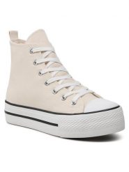 Jenny Fairy Trampki WSS20468-01 Beżowy. Brązowe trampki damskie Jenny Fairy, bez wzorów, z materiału, bez zapięcia. Za 94.99 zł.