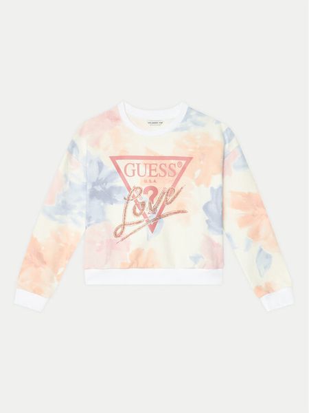 Guess Bluza J5RQ06 KA6R4 Kolorowy Regular Fit. Bluzy dziewczęce Guess, z aplikacjami, z bawełny, bez ramiączek, bez kaptura. Za 119.99 zł.