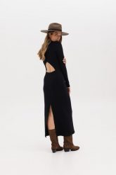 SUKIENKA AMY CZARNA S - Flawless. Czarne sukienki damskie Flawless, bez wzorów, z bawełny, eleganckie, bez ramiączek. Za 279.20 zł.