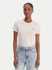 Guess T-Shirt W2YI44 J1314 Różowy Regular Fit. Czerwone t-shirty damskie Guess, l, z aplikacjami, z bawełny, bez kołnierzyka. Za 139.99 zł.