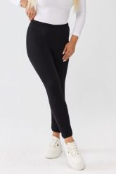 Klasyczne wygodne czarne legginsy OVERSIZE PLUS SIZE XXL JESIEŃ. Czarne legginsy damskie Moda Size Plus Iwanek, l, bez wzorów, z bawełny. Za 79.90 zł.