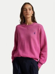 Polo Ralph Lauren Bluza 211971697505 Różowy Relaxed Fit. Czerwone bluzy damskie Polo Ralph Lauren, l, bez wzorów, z bawełny, bez kaptura. Za 769.99 zł.