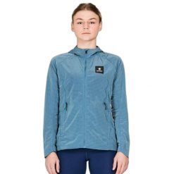 Damska kurtka z kapturem Saysky Clean Pace Shield. Niebieskie kombinezony damskie SAYSKY, s, bez wzorów, eleganckie, bez kołnierzyka, bez ramiączek. Za 585.45 zł.