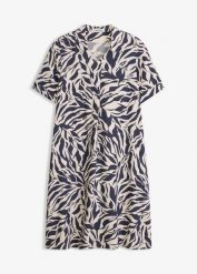 Sukienka z zakładką, z lejącej wiskozy. Niebieskie sukienki damskie bonprix, bez wzorów, z wiskozy, eleganckie, bez ramiączek. Za 127.99 zł.