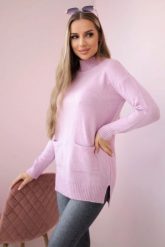 Sweter ze stójką fioletowy. Fioletowe swetry klasyczne damskie KESI, na zimę, l, z wełny, bez kołnierzyka, plus size. Za 178.78 zł.