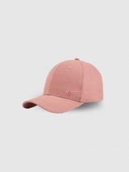 4F Czapka z daszkiem snapback uniseks - różowa L/XL (60cm). Czerwone czapki z daszkiem damskie 4F, bez wzorów, z bawełny. Za 59.99 zł.