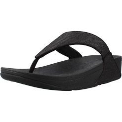 Sandały FITFLOP LULU SHIMMERGLITZ Czarny. Czarne sandały damskie FIT FLOP, bez wzorów, z tkaniny, bez obcasa, bez zapięcia. Za 297.99 zł.