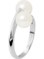 Pearl Addict Srebrny pierścionek "Toi & Moi" z perłami rozmiar: onesize. Białe pierścionki damskie Pearl Addict, z perłą, srebrne. Za 298.67 zł.