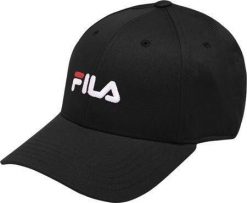 Czapka z logo liniowym - pasek z tyłu Fila Brasov 6 Panel. Białe czapki damskie Fila, na jesień, bez wzorów, z bawełny. Za 72.99 zł.
