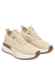EA7 Emporio Armani Sneakersy 7X000343 AF18639 M1135 Beżowy. Brązowe obuwie sportowe damskie EA7 Emporio Armani, z materiału, bez zapięcia. Za 589.99 zł.