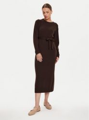 Max Mara Leisure Sukienka dzianinowa Scrivia 24263260 Brązowy Regular Fit. Brązowe sukienki damskie Max Mara Leisure, bez wzorów, z dzianiny, bez ramiączek. Za 809.99 zł.