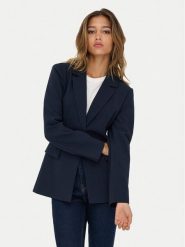 ONLY Marynarka Raven 15357457 Granatowy Slim Fit. Niebieskie marynarki i żakiety damskie Only, bez wzorów, z syntetyku. Za 209.99 zł.