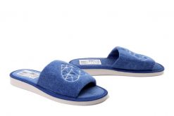 METEOR 044 Zuza niebieski, kapcie damskie. Niebieskie kapcie damskie Meteor. Za 44.99 zł.