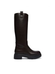 Armani Exchange Kozaki XW003089 AF17451 U6032 Brązowy. Brązowe kozaki damskie Armani Exchange, ze skóry, bez obcasa, na płaskiej podeszwie, bez zapięcia. Za 1,169.00 zł.