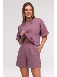 Be Wear Szorty dresowe w kolorze fioletowym rozmiar: L. Różowe szorty damskie Be Wear, bez wzorów, z dresówki. Za 162.49 zł.