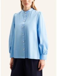 Seidensticker Bluzka w kolorze błękitnym rozmiar: 38. Niebieskie bluzki damskie Seidensticker, bez wzorów, z bawełny, bez kołnierzyka, bez ramiączek. Za 199.03 zł.