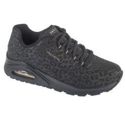 Buty sportowe Sneakersy damskie, Uno Kat Neato. Czarne obuwie sportowe casual damskie Skechers, bez zapięcia. Za 369.99 zł.