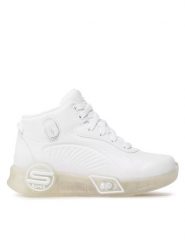 Skechers Sneakersy S-Lights Remix 310100L/WHT Biały. Białe buty sportowe dziewczęce Skechers, bez wzorów, ze skóry, bez zapięcia. Za 269.99 zł.