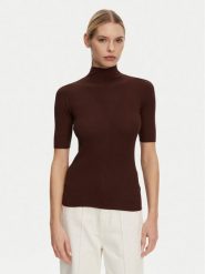 Kontatto Sweter 3M0530C Brązowy Regular Fit. Brązowe swetry klasyczne damskie Kontatto, m, z wiskozy, bez kołnierzyka. Za 179.99 zł.