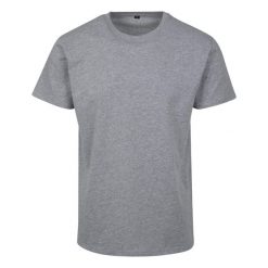 Koszulka Dla Dorosłych Unisex Basic Heather. Szare bluzki damskie BUILD YOUR BRAND, xl, bez wzorów, bez kołnierzyka, bez ramiączek. Za 70.99 zł.