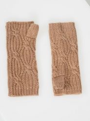 Just Cashmere Kaszmirowe mankiety "Bale" w kolorze karmelowym rozmiar: onesize. Brązowe rękawiczki damskie Just Cashmere, bez wzorów, z kaszmiru. Za 143.99 zł.