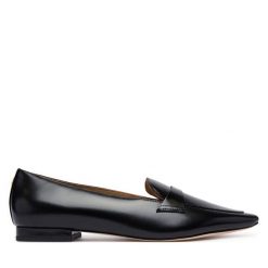 Lordsy LAUREN RALPH LAUREN. Czarne półbuty damskie Lauren Ralph Lauren, bez wzorów, bez obcasa, bez zapięcia. Za 859.99 zł.