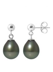 Pearl Addict Srebrne kolczyki-wkrętki z perłami tahiti rozmiar: onesize. Szare kolczyki damskie Pearl Addict, z perłą, srebrne. Za 587.99 zł.