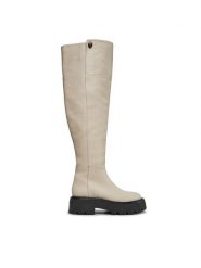 Kurt Geiger Kozaki 225-Shoreditch Otk Chunky 655110109 Biały. Białe kozaki damskie Kurt Geiger, ze skóry, bez obcasa, na płaskiej podeszwie, bez zapięcia. Za 2,739.00 zł.