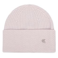 Czapka Calvin Klein. Fioletowe czapki damskie Calvin Klein, na zimę, bez wzorów. Za 169.99 zł.