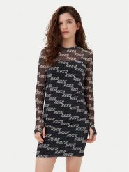 HUGO Sukienka codzienna HUGO-50534848 Czarny Regular Fit. Czarne sukienki damskie Hugo, bez wzorów, z syntetyku, bez ramiączek. Za 388.99 zł.