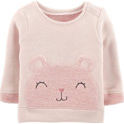 Koszulka w kolorze jasnoróżowym. Czerwone koszulki i t-shirty dziewczęce Carter's, z okrągłym kołnierzem, z długim rękawem. W wyprzedaży za 75.95 zł.